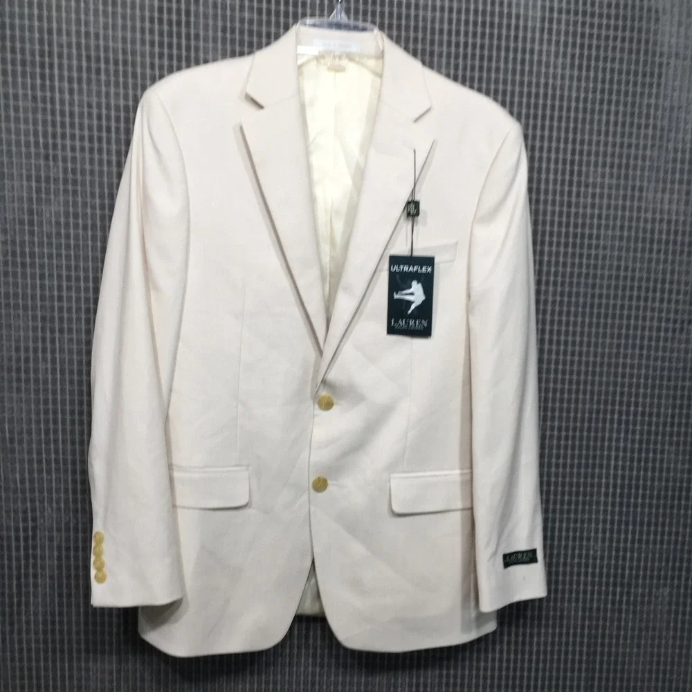 Lauren Ralph Lauren Mens Sport Coat Ultraflex Lexington 38REG Stone